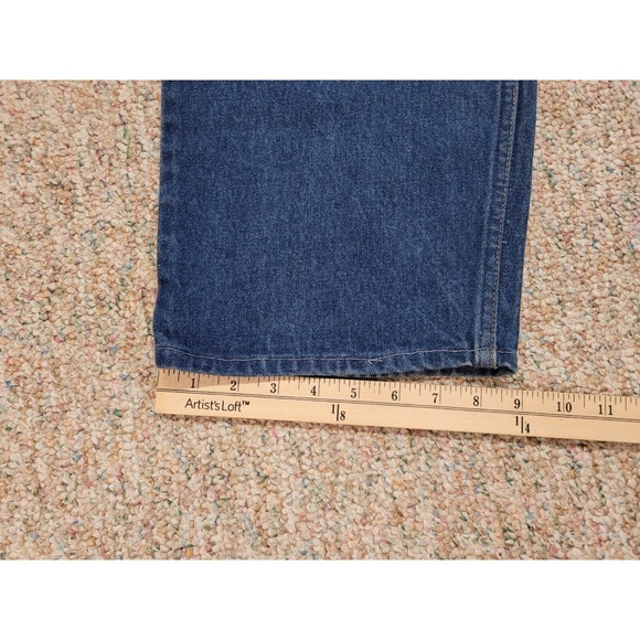Vintage Levis 509 Jeans Mens 42x30 Blue Denim Regular Orange Tab 80s Hemmed - Picture 7 of 14